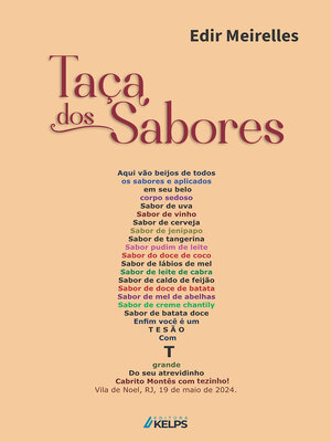 cover image of Taça dos sabores